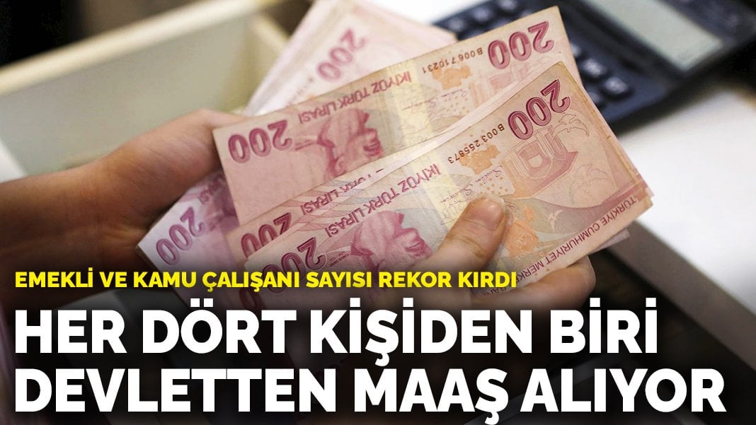 Emekli ve kamu çalışanı sayısı rekor kırdı: Her dört kişiden biri devletten maaş alıyor