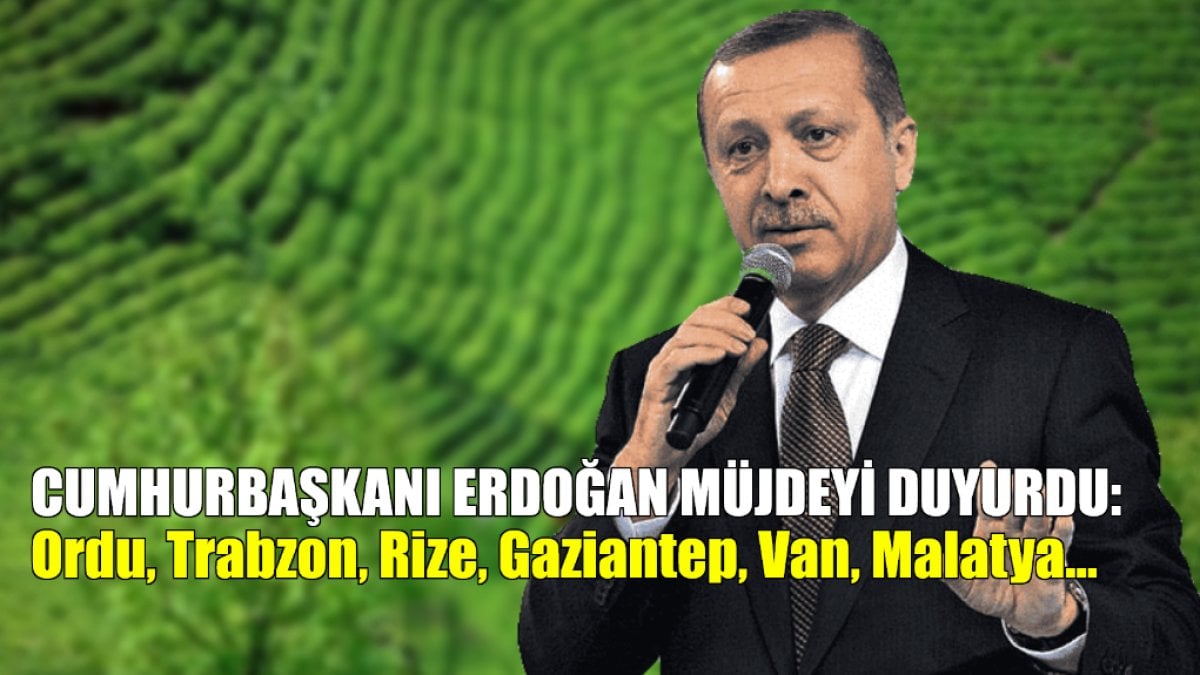 Ordu, Trabzon, Rize, Gaziantep, Van, Malatya… Cumhurbaşkanı Erdoğan müjde verdi: “Bu bölgelere yapılacak”