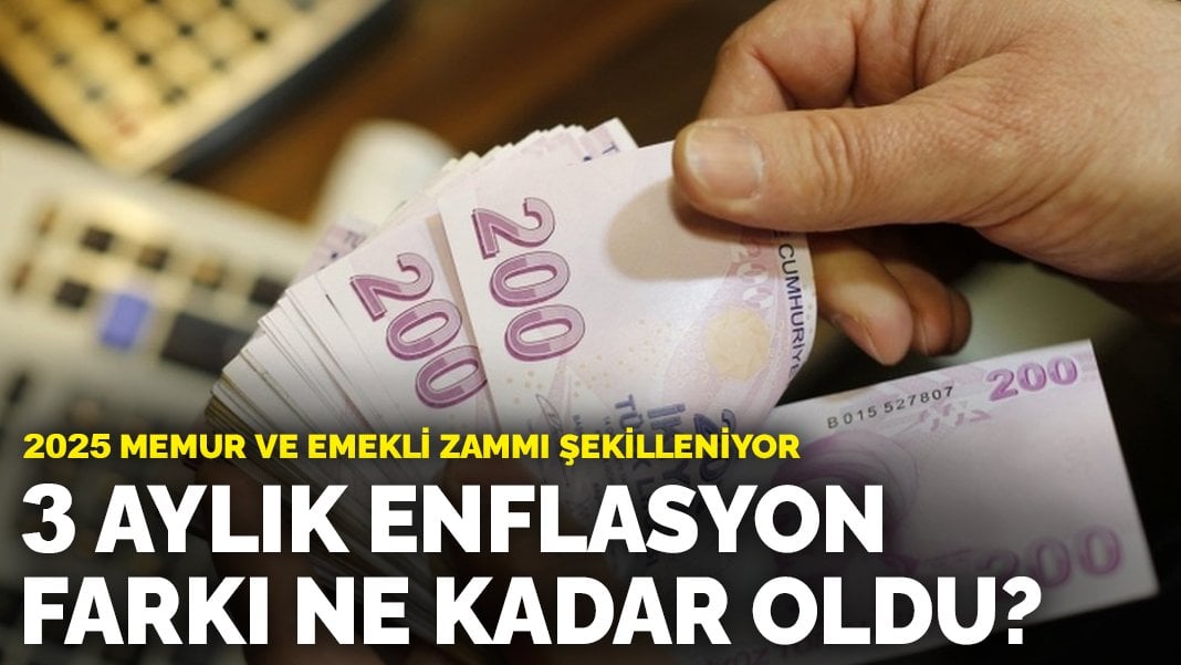 2025 memur ve emekli zammı şekilleniyor: 3 aylık enflasyon farkı ne kadar oldu?