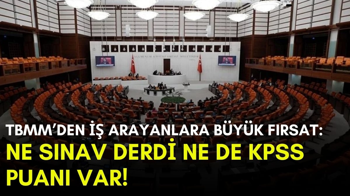 TBMM’den iş arayanlara müjde! KPPS olmadan yüzlerce kişi işe alınacak: Bu mesleklerden birini yapıyorsanız acele edin