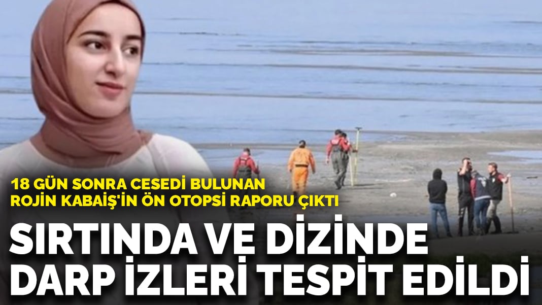 18 gün sonra cesedi bulunan Rojin Kabaiş’in ön otopsi raporu çıktı: Sırtında ve dizinde darp izleri tespit edildi