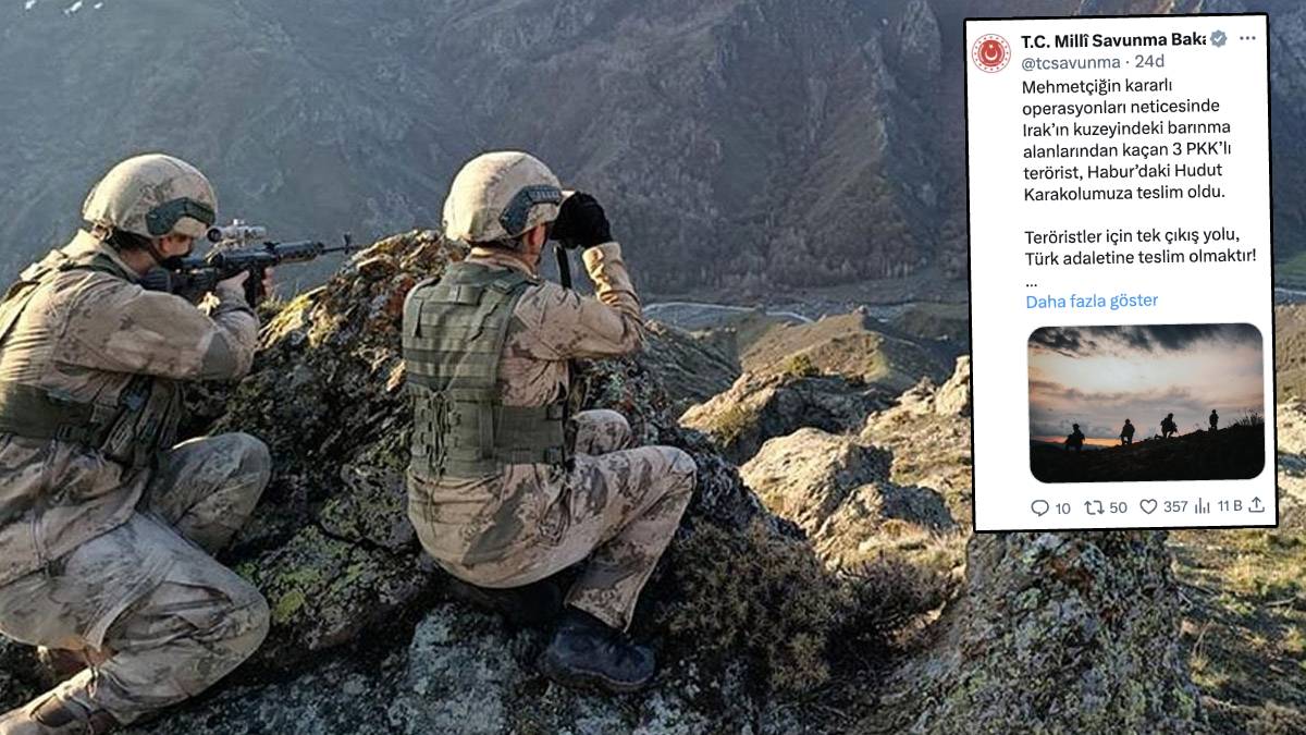 3 PKK’lı terörist karakola teslim oldu