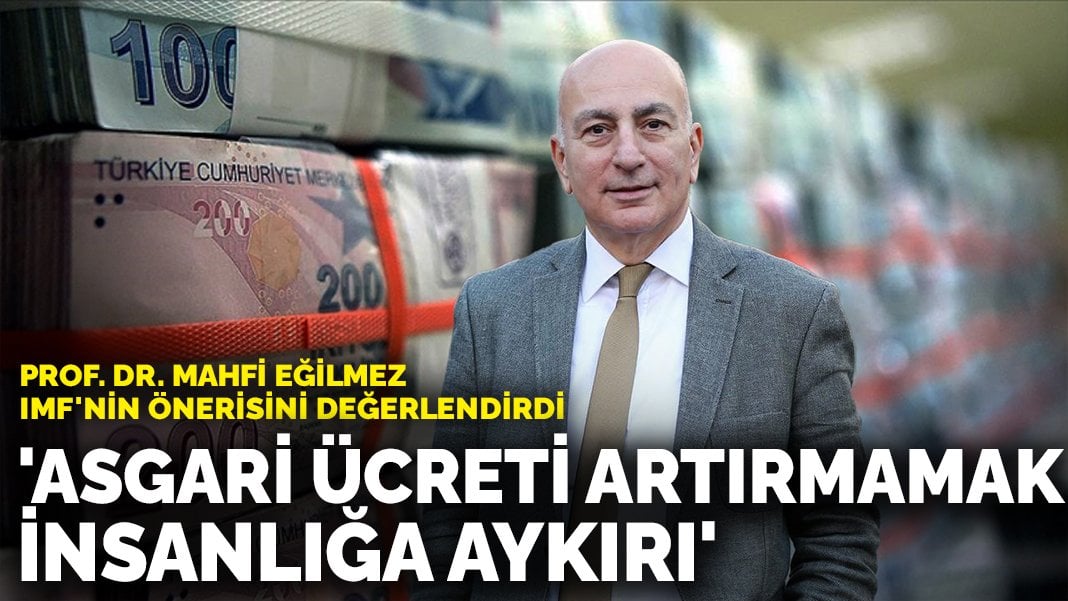 Mahfi Eğilmez: Asgari ücreti artırmamak insanlığa aykırı