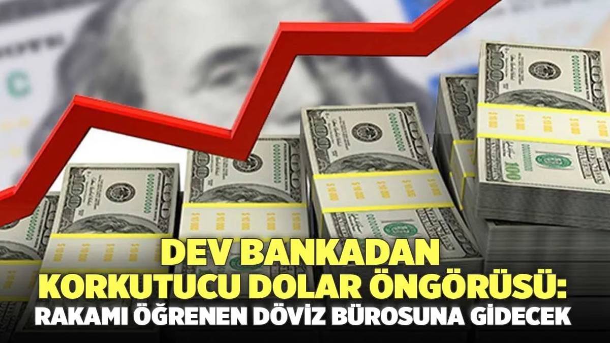 Dev bankadan korkutan dolar tahmini! Rakamı gören döviz bürosuna koşacak