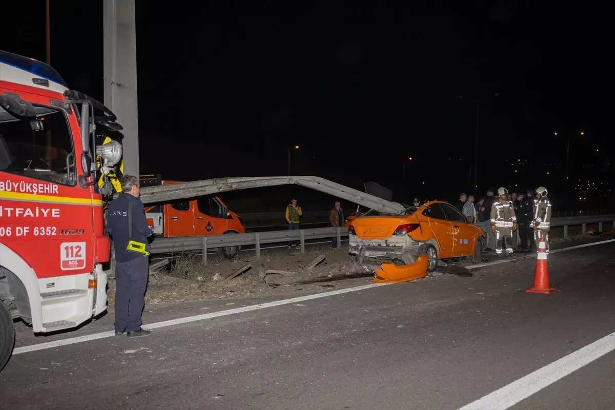 Ankara Çevre Yolu’nda Kaza: Taksi Sürücüsü Hayatını Kaybetti