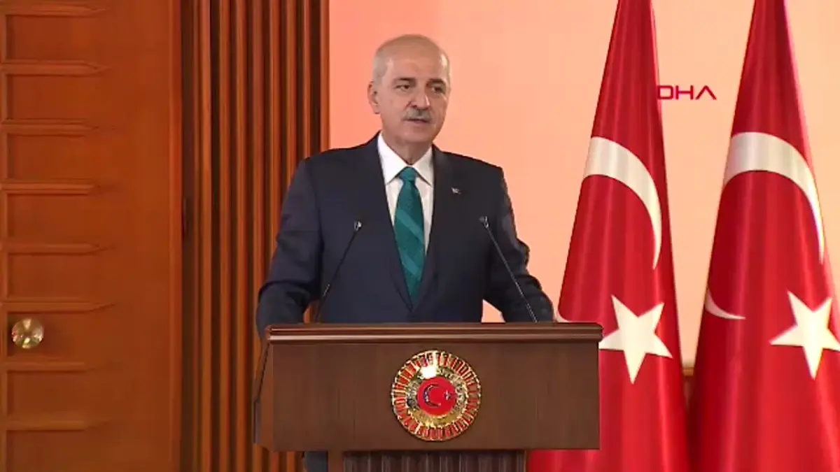 ANKARA TBMM Başkanı Numan Kurtulmuş, Meclis’te Kuzey Makedonya Meclis Başkanı Afrim Gashi ile görüştü