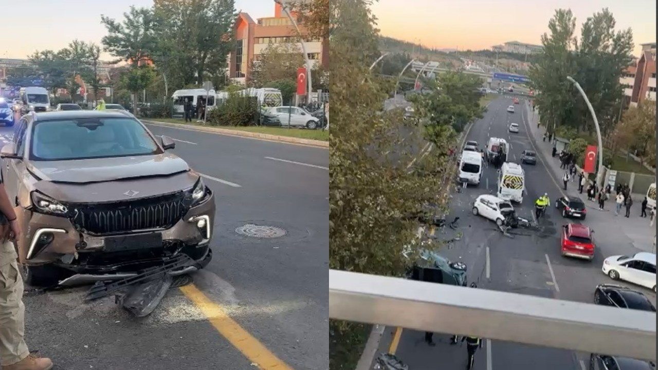 Ankara’da Zincirleme Kaza! Çok Sayıda Araç Birbirine Girdi