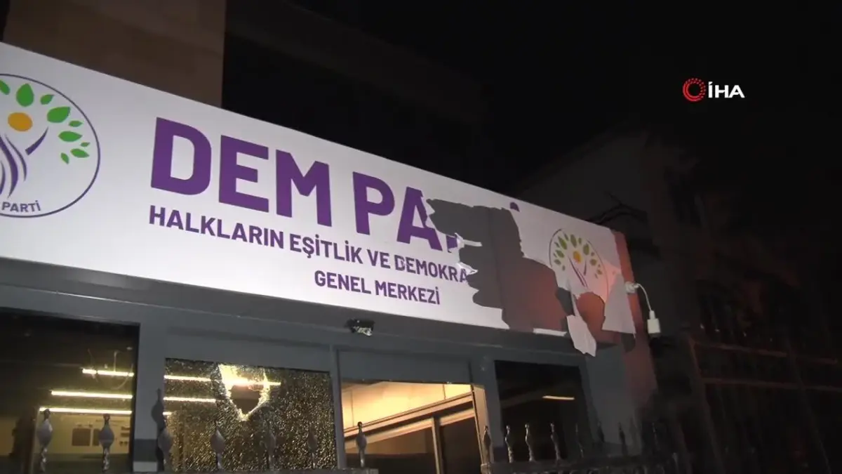 DEM Parti genel merkezine alkollü saldırı: 1 kişi gözaltında