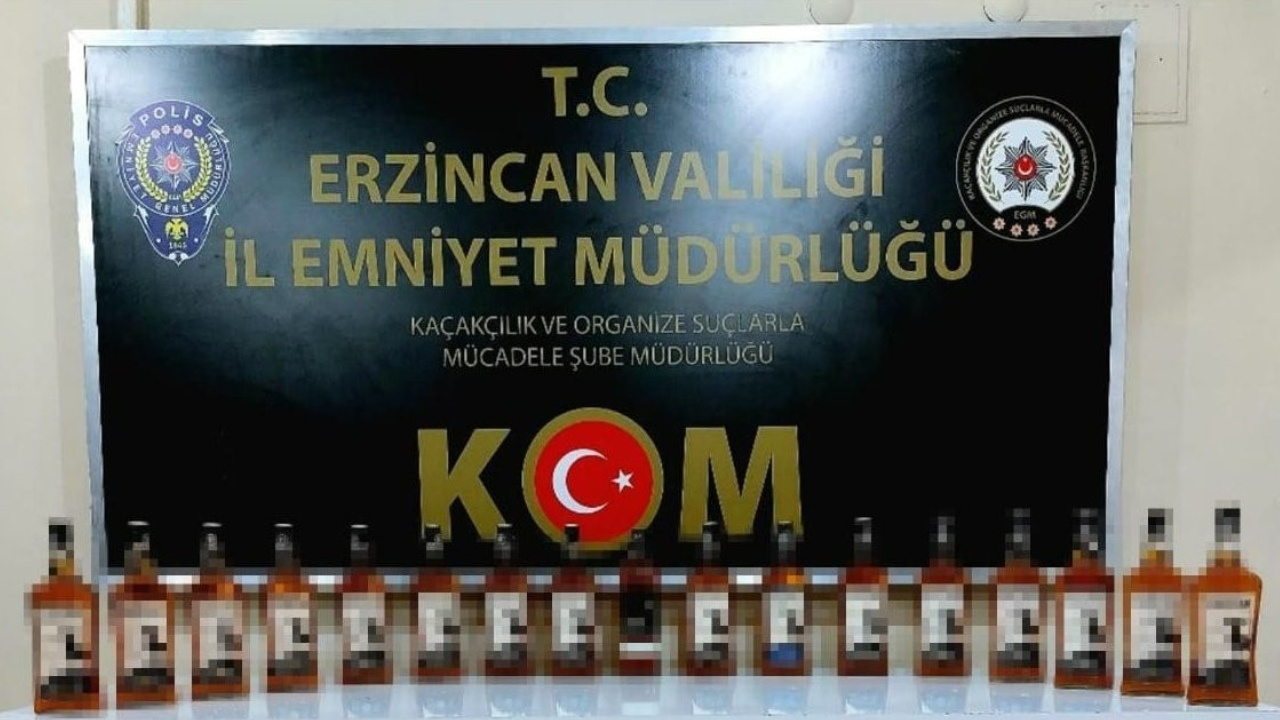 Erzincan’da 17 Şişe Kaçak İçki Ele Geçirildi: 3 Gözaltı