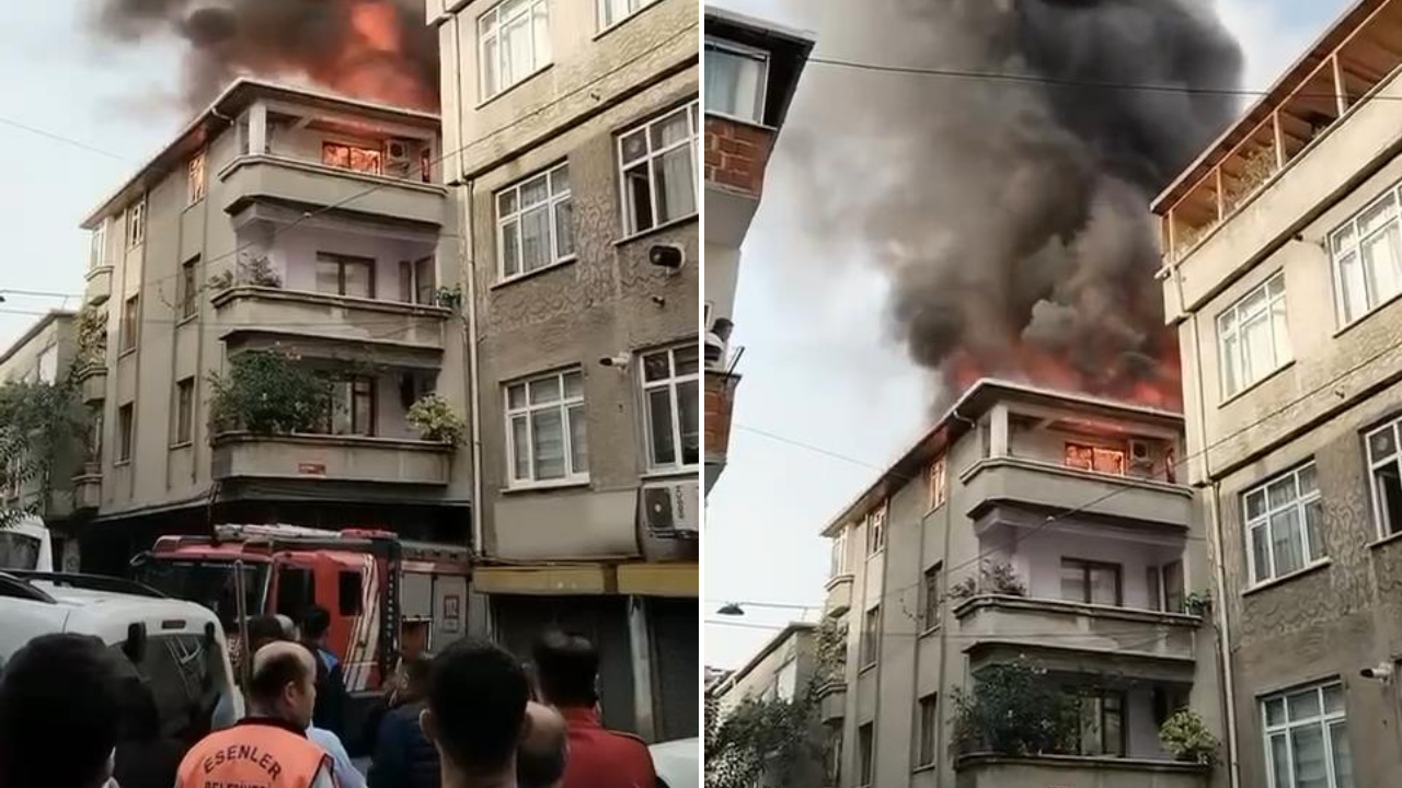 İstanbul’da Dört Katlı Binada Yangın