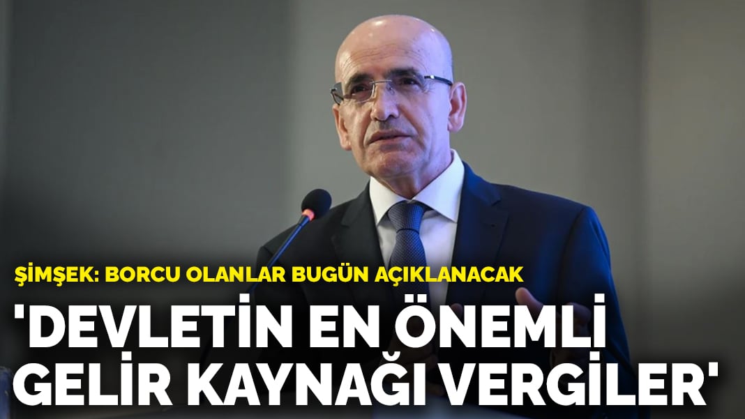 Şimşek: Devletin en önemli gelir kaynağı vergiler