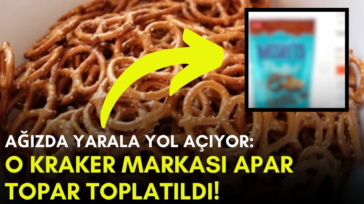 Ağız ve dil yaralarına neden oluyor! Bu krakeri ne yiyin ne de yedirin… Ünlü firma hepsini teker teker toplatıyor