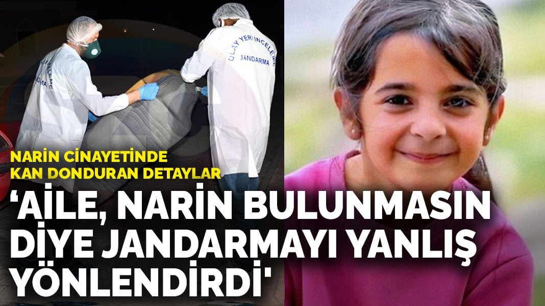 Narin cinayetinde kan donduran detaylar: ‘Aile, Narin bulunmasın diye jandarmayı yanlış yönlendirdi’