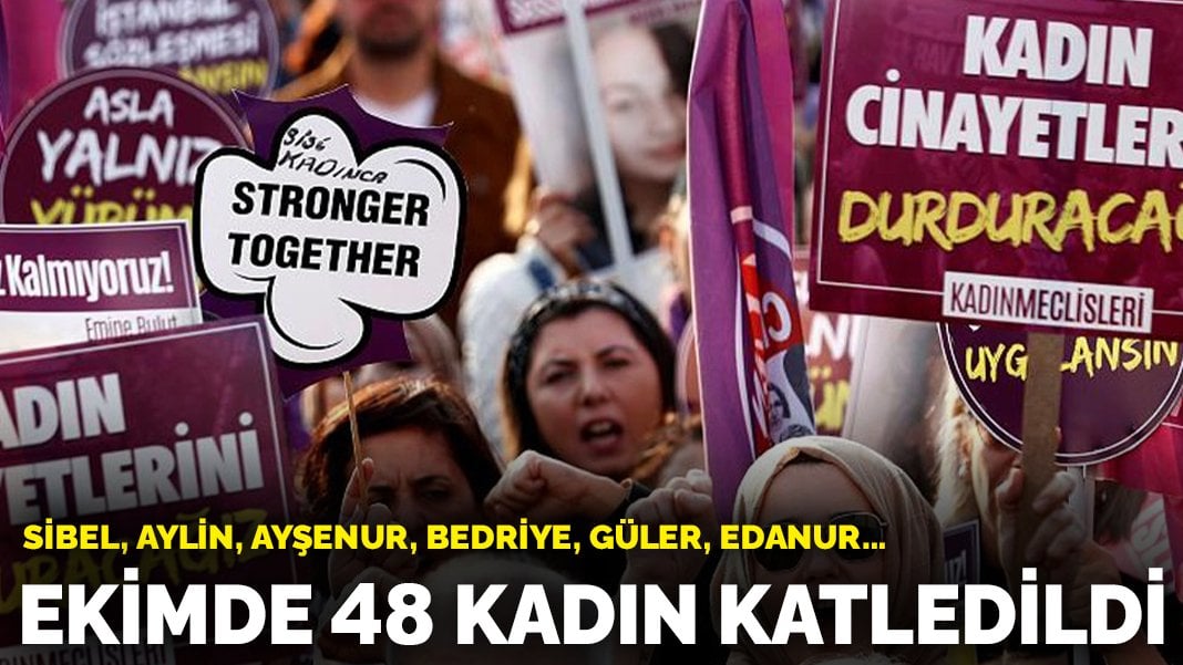 Sibel, Aylin, Ayşenur, Bedriye, Güler, Edanur… Ekimde 48 kadın katledildi