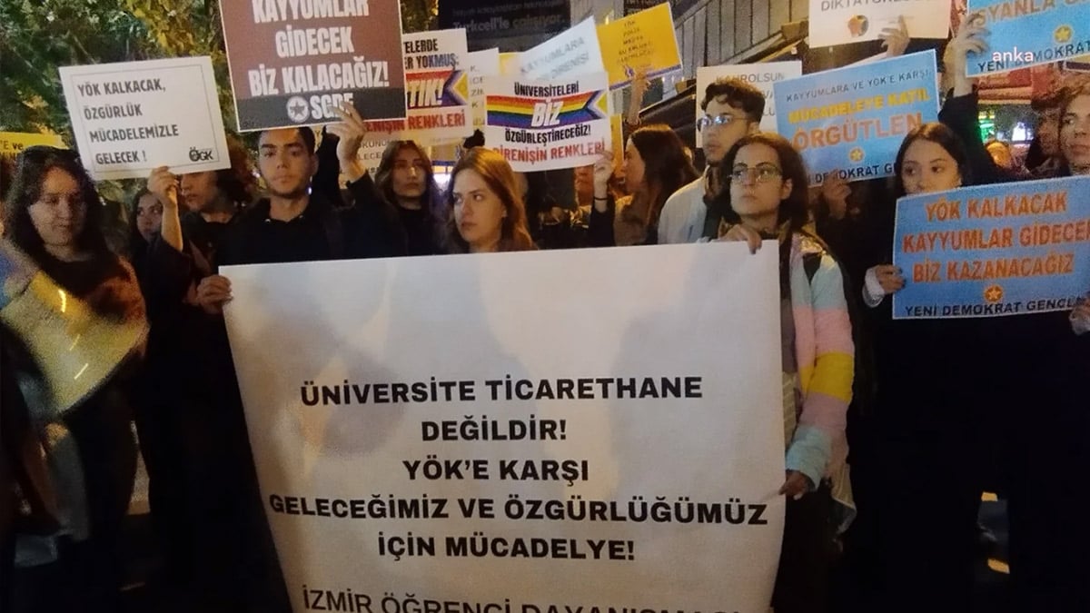 YÖK İzmir’de de protesto edildi: Peşkeş çekilen öğrencilerin yaşamıdır