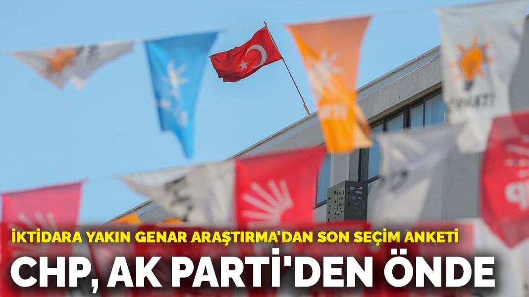 İktidara yakın GENAR Araştırma’dan son seçim anketi: CHP, AK Parti’den önde