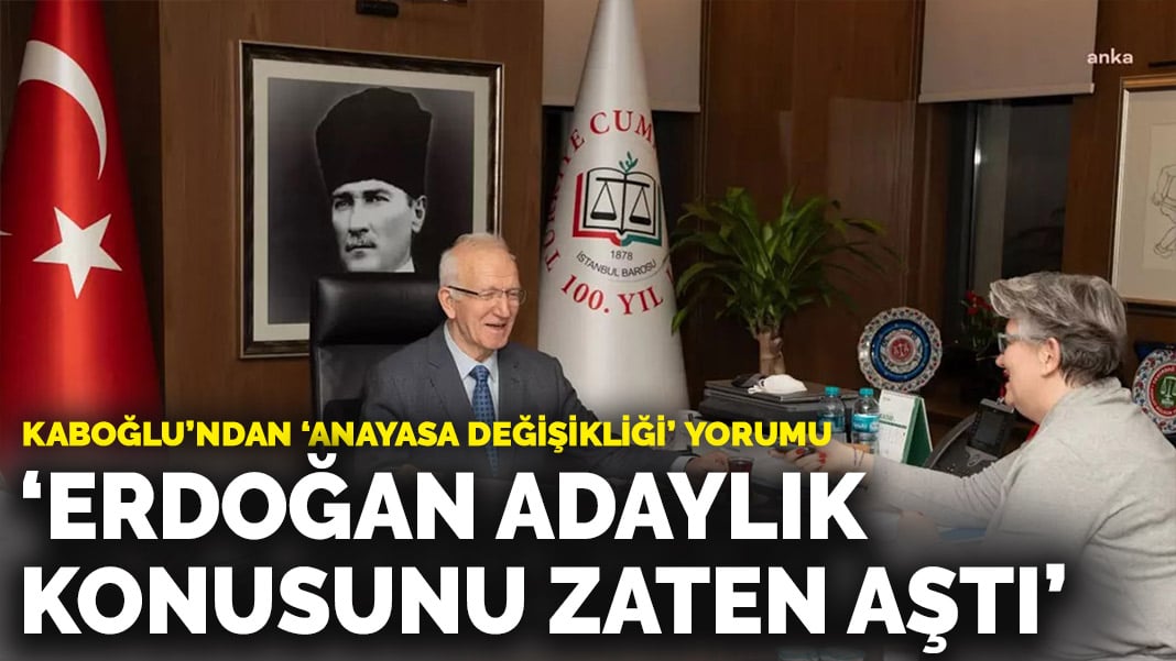 Kaboğlu’ndan ‘anayasa değişikliği’ yorumu: Erdoğan adaylık konusunu zaten aştı