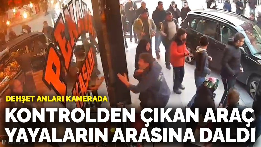 Kocaeli’de feci kaza! Kontrolden çıkan araç yayaların arasına daldı