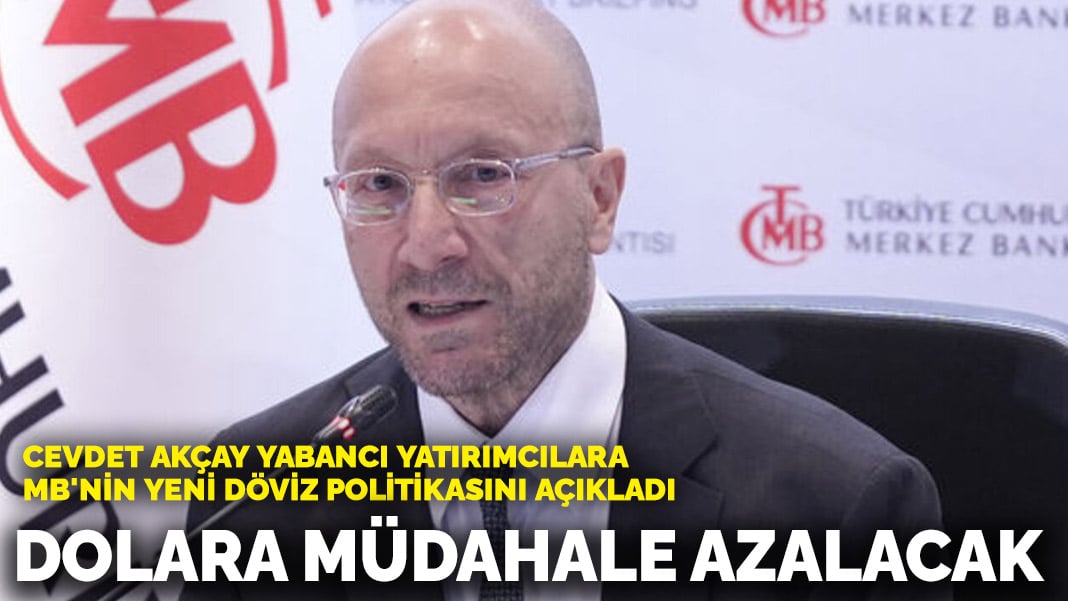 Cevdet Akçay yabancı yatırımcılara MB’nin yeni döviz politikasını açıkladı: Dolara müdahale azalacak