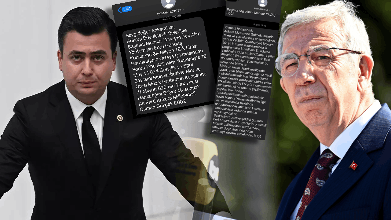 Osman Gökçek’le Mansur Yavaş Arasında SMS Savaşı: Ebru Gündeş Konseri Ortalığı Karıştırdı