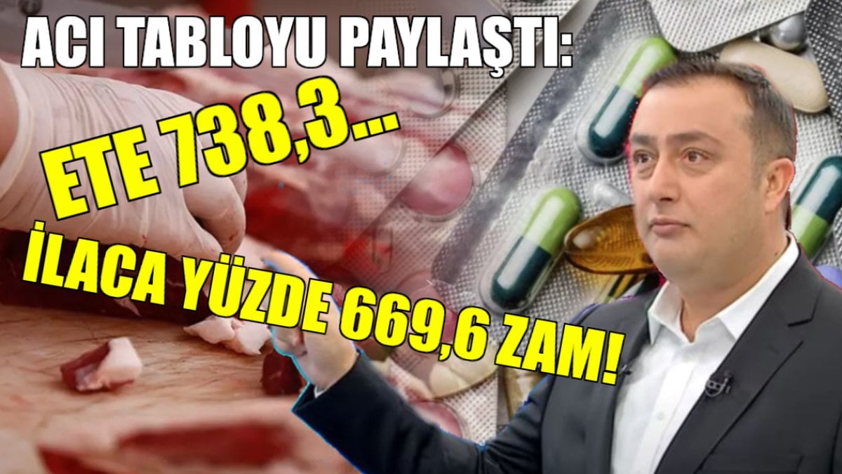 Ozan Bingöl acı tabloyu paylaştı! Ete yüzde 738,3 zam, ilaçlara yüzde 669,6… Asgari ücretli enflasyona böyle eziliyor