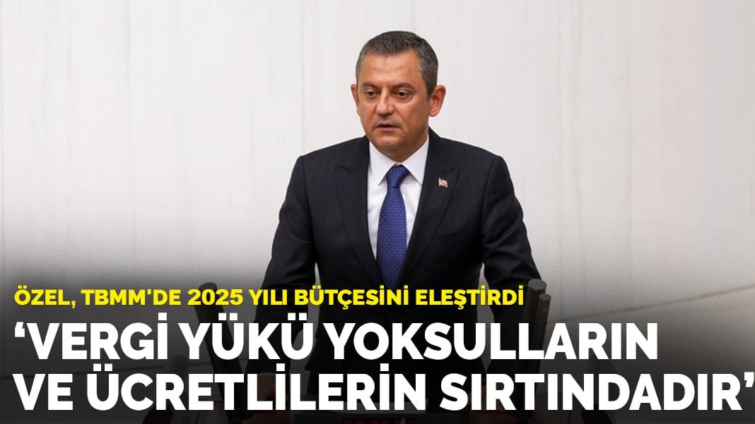 Özel, 2025 yılı bütçesini değerlendirdi: Bu bütçe dayanışmacı değildir, vergi yükü yoksulların ve ücretlilerin sırtındadır