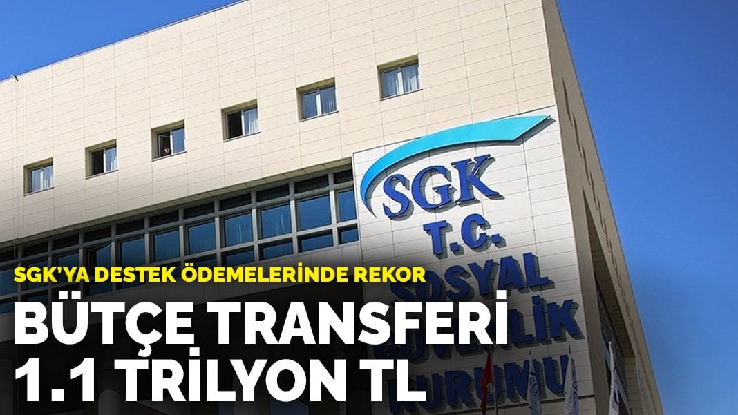 SGK’ya destek ödemelerinde rekor: Bütçe transferi 1.1 trilyon TL