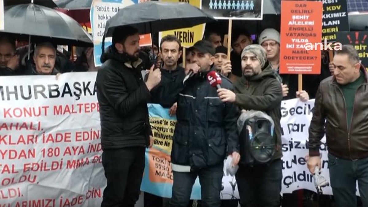 TOKİ mağdurlarından eylem: Yetiştiremediğiniz evleri, ekonomik şartlar diye dar gelirliye fatura edemezsiniz