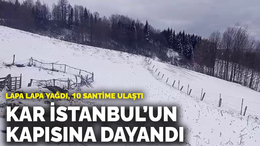 Lapa lapa yağdı, 10 santime ulaştı! Kar İstanbul’un kapısına dayandı