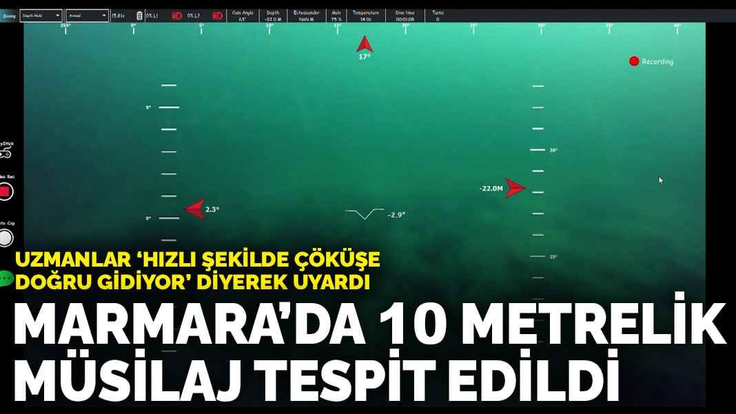 Uzmanlar ‘Hızlı şekilde çöküşe doğru gidiyor’ diyerek uyardı: Marmara’da 10 metrelik müsilaj tespit edildi