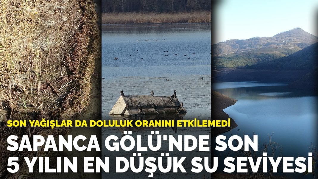 Sapanca Gölü’nde 5 yılın en düşük su seviyesi: Son yağışlar da doluluk oranını etkilemedi