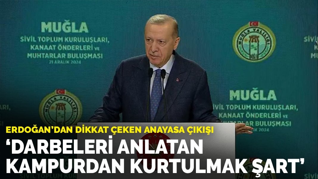 Erdoğan’dan dikkat çeken anayasa çıkışı: Darbe anayasası kamburundan kurtulmak şart