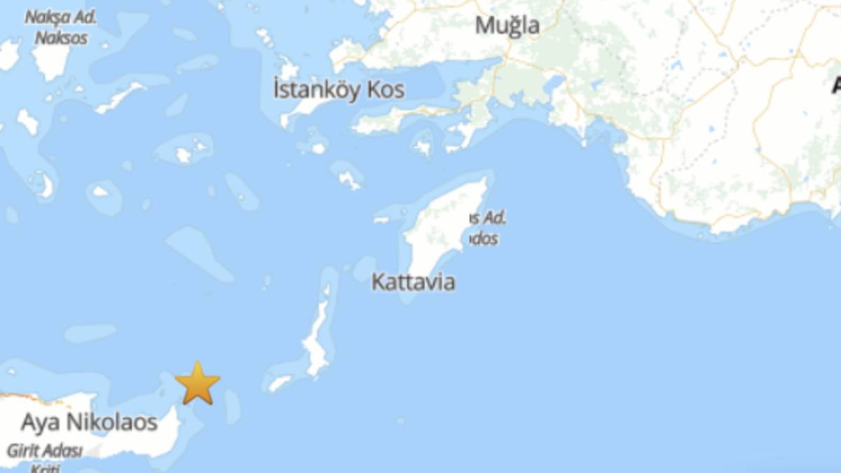 Datça açıklarında 4,5 büyüklüğünde deprem
