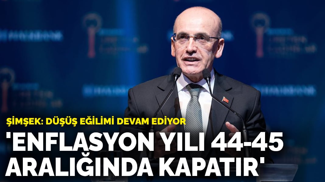 Şimşek: Enflasyon yılı 44-45 aralığında kapatır