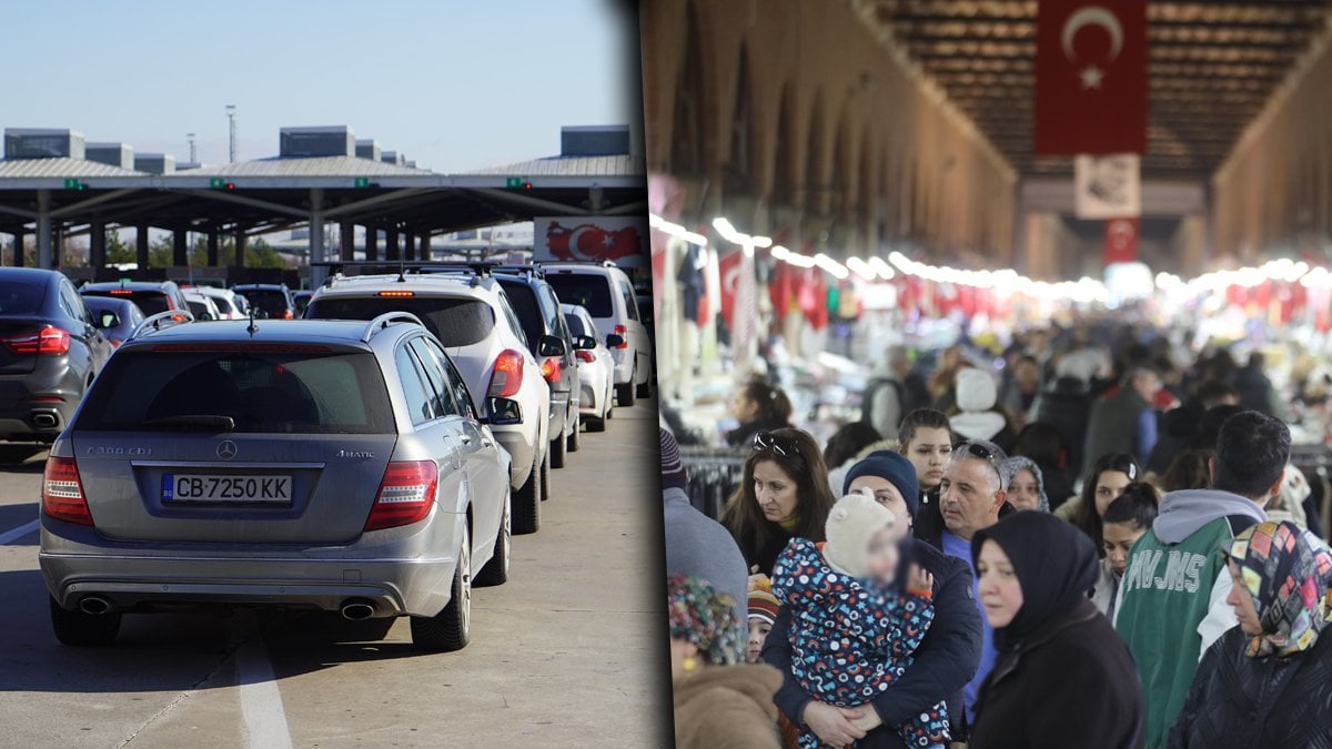 Edirne’de yılbaşı: Sınır kapıları ve tarihi çarşılar doldu