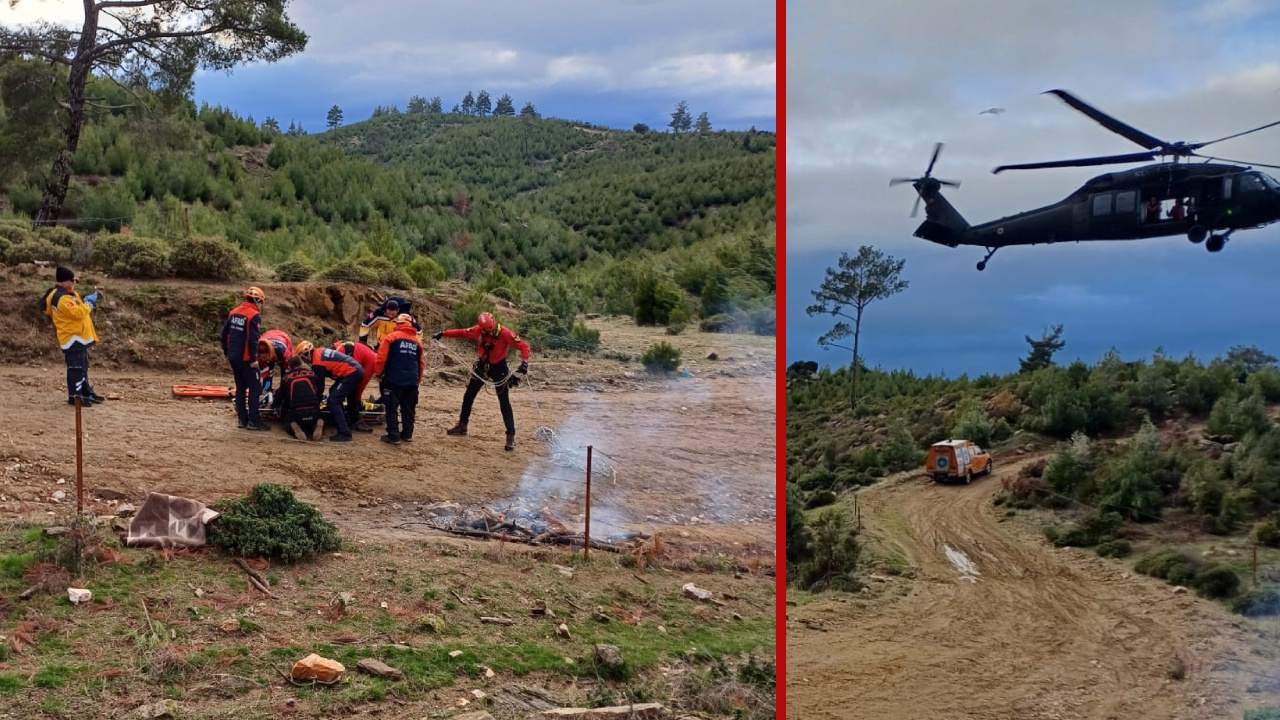 Kaza Yapan Motokrosçunun Yardımına Askeri Helikopter Koştu