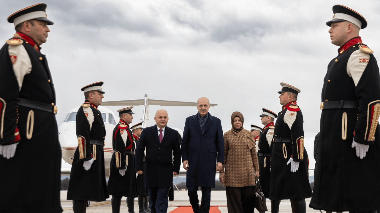 Meclis Başkanı Kurtulmuş Kuzey Makedonya’ya Gitti