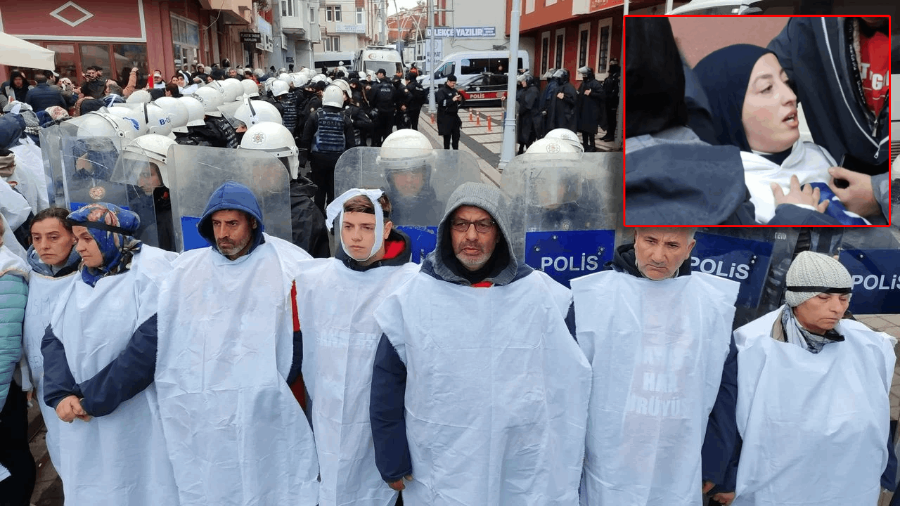 Polenez İşçilerine Polisten Sert Müdahale: Kefenle Protesto Ettiler