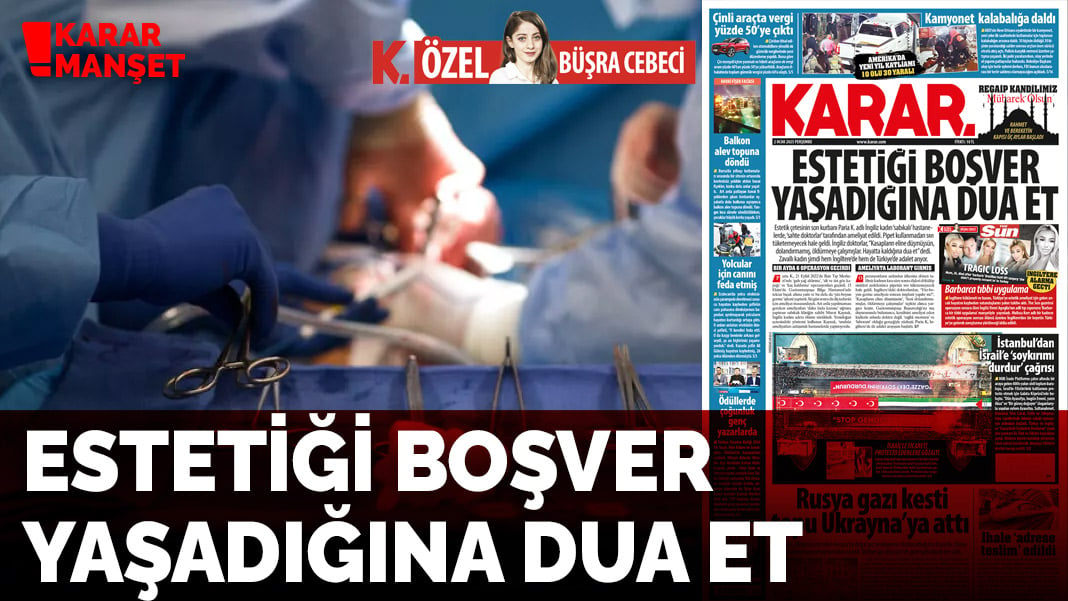 Estetiği boşver yaşadığına dua et