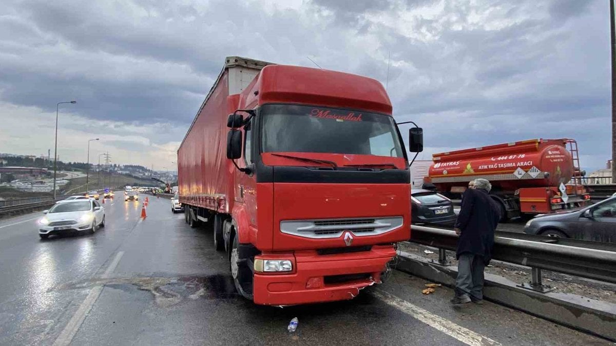 Tırdan kopan konteyner 150 metre sürüklendi: 1 yaralı