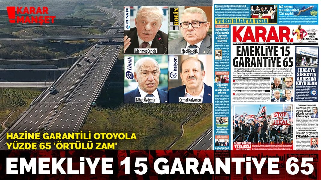 Emekliye 15 garantiye 65