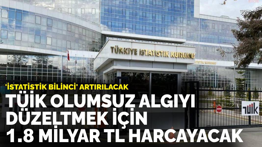 TÜİK, ‘olumsuz algıyı’ düzeltmek için 1.8 Milyar TL harcayacak