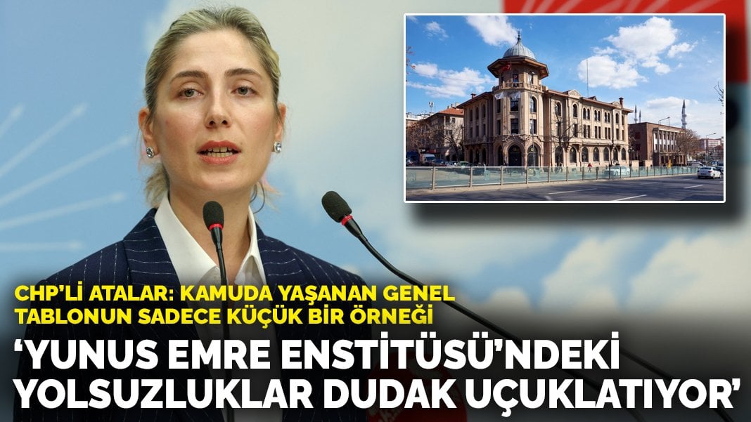 CHP Genel Başkan Yardımcısı Gülşah Deniz Atalar: Yunus Emre Enstitüsü’ndeki yolsuzluklar dudak uçuklatıyor