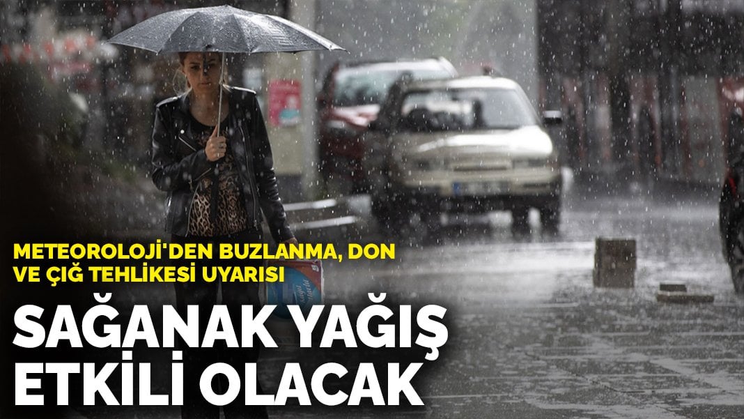 Meteoroloji’den buzlanma, don ve çığ tehlikesi uyarısı: Sağanak yağış etkili olacak