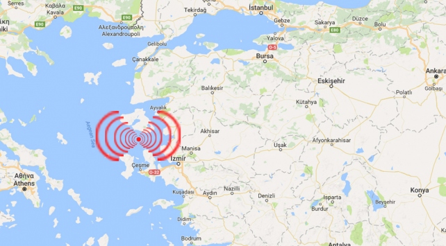 EGE DENİZİ'NDE DEPREM - Son Dakika Haberleri