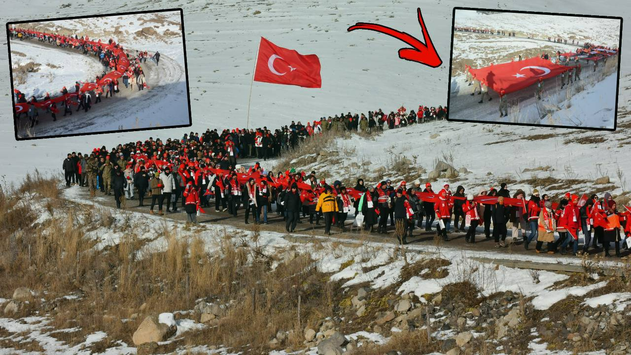 7’den 70’e Herkes Sarıkamış’ta, ‘Türkiye Şehitleriyle Yürüyor’