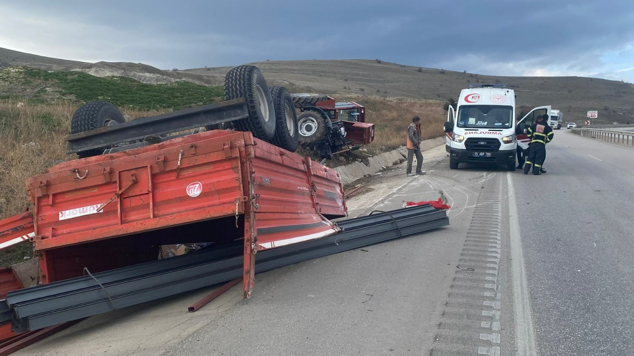 Parçalanan Traktörden Sağ Çıktı