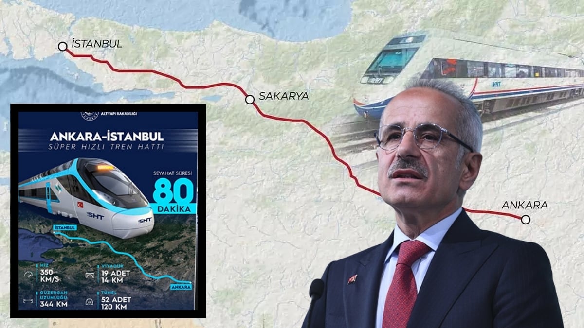 Süper hızlı tren hattı projelendiriliyor! Saatte 350 kilometre hızla gidecek: Ankara-İstanbul arası 80 dakikaya düşecek