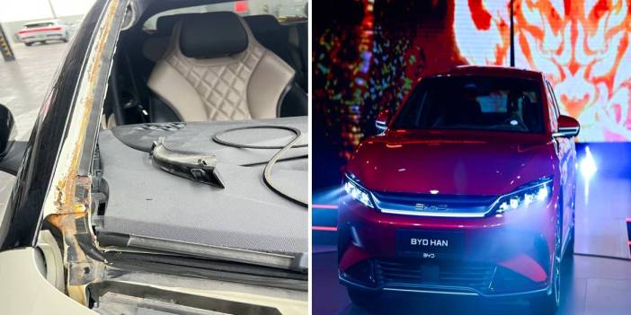 BYD'de sorunlar bitmiyor: Ön camı kırılan araçta şoke eden görüntü