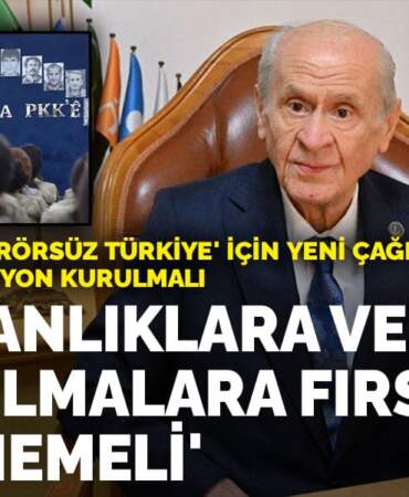 Bahçeli’den ‘Terörsüz Türkiye’ için yeni çağrı: Meclis’te komisyon kurulmalı